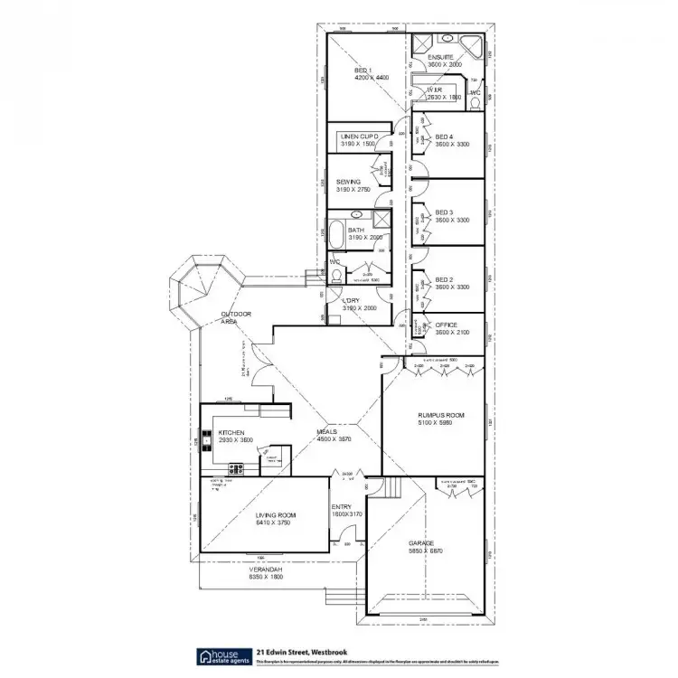 Floorplan of Homely house listing, 14 Edwin Street, Westbrook QLD 4350