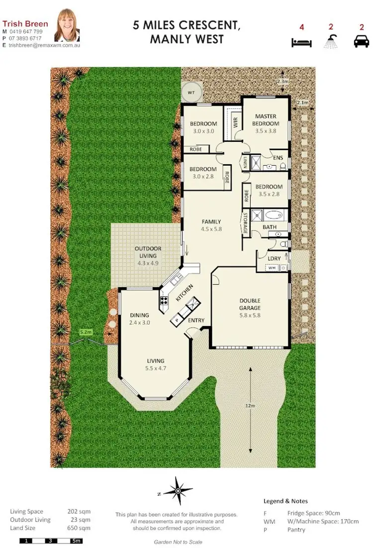 Floorplan of Homely house listing, 5 Miles Cr, Manly West QLD 4179