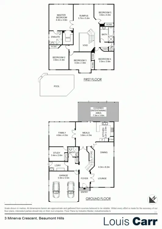 Floorplan of Homely house listing, 3 Minerva Crescent, Beaumont Hills NSW 2155