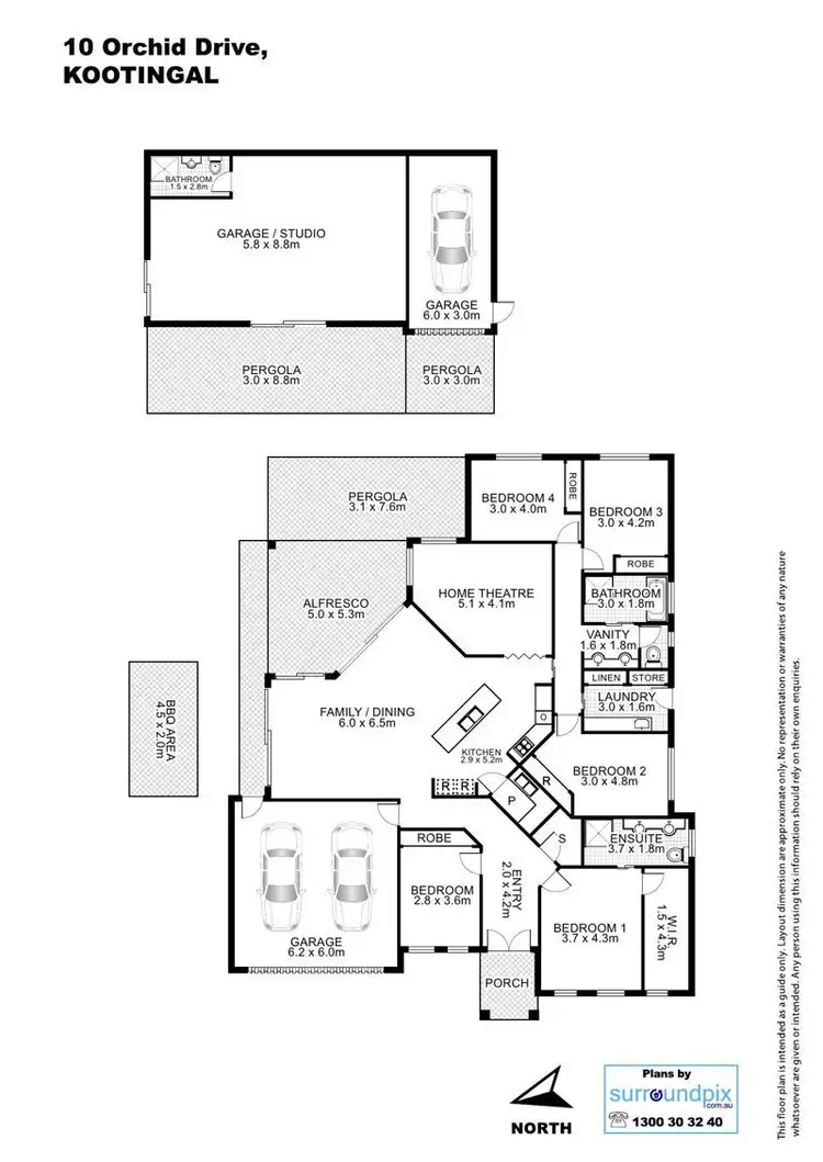 Floorplan of Homely house listing, 10 Orchid Drive, Kootingal NSW 2352