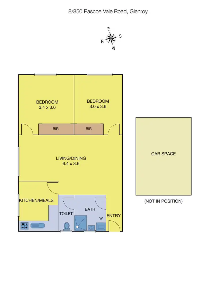 Floorplan of Homely apartment listing, 8/850 Pascoe Vale Road, Glenroy VIC 3046