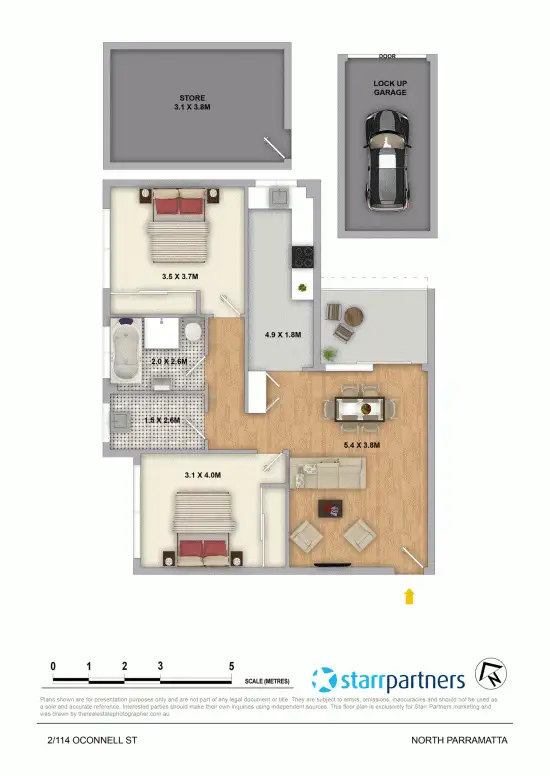 Floorplan of Homely unit listing, 2/112-114 O'connell Street, North Parramatta NSW 2151