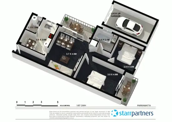 Floorplan of Homely unit listing, 1/97 Great Western Highway, Parramatta NSW 2150