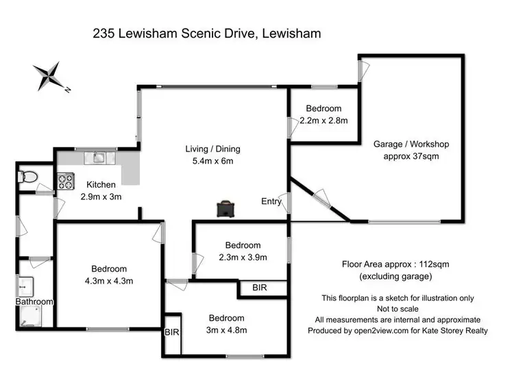 Floorplan of Homely house listing, 235 Lewisham Scenic Drive, Lewisham TAS 7173