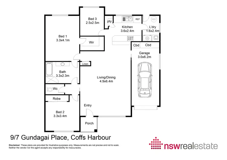 Floorplan of Homely villa listing, 9/7 Gundagai Place, Coffs Harbour NSW 2450