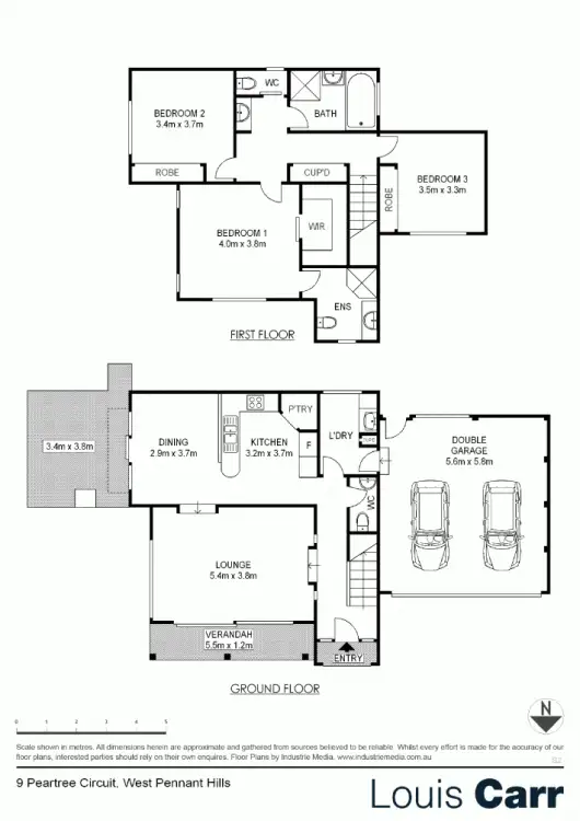 Floorplan of Homely house listing, 9 Peartree Circuit, West Pennant Hills NSW 2125