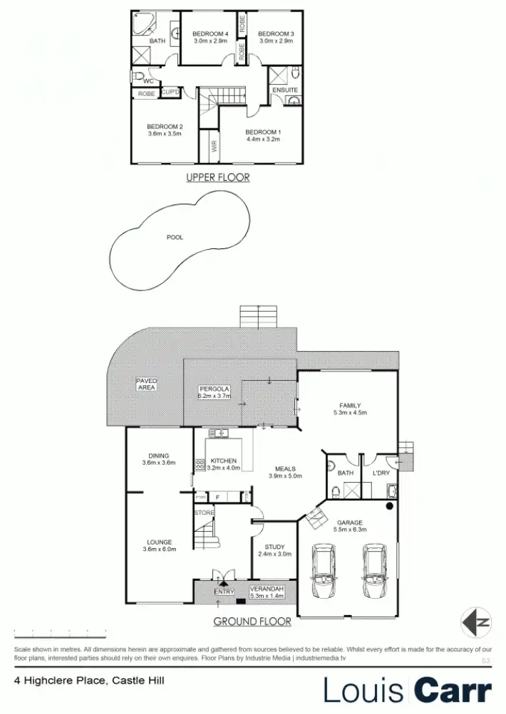 Floorplan of Homely house listing, 4 Highclere Place, Castle Hill NSW 2154