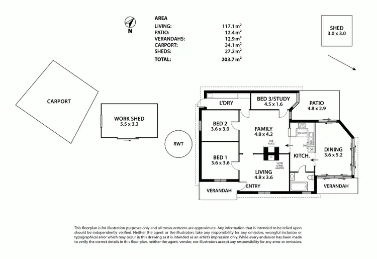 Floorplan of Homely house listing, 113 Knotts Hill Road, Basket Range SA 5138