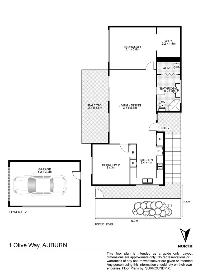 Floorplan of Homely unit listing, 1 Olive Way, Auburn NSW 2144