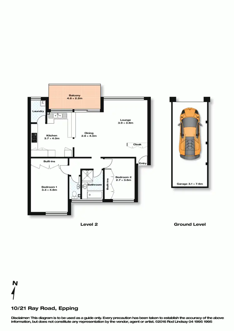 Floorplan of Homely apartment listing, 10/21 Ray Road, Epping NSW 2121
