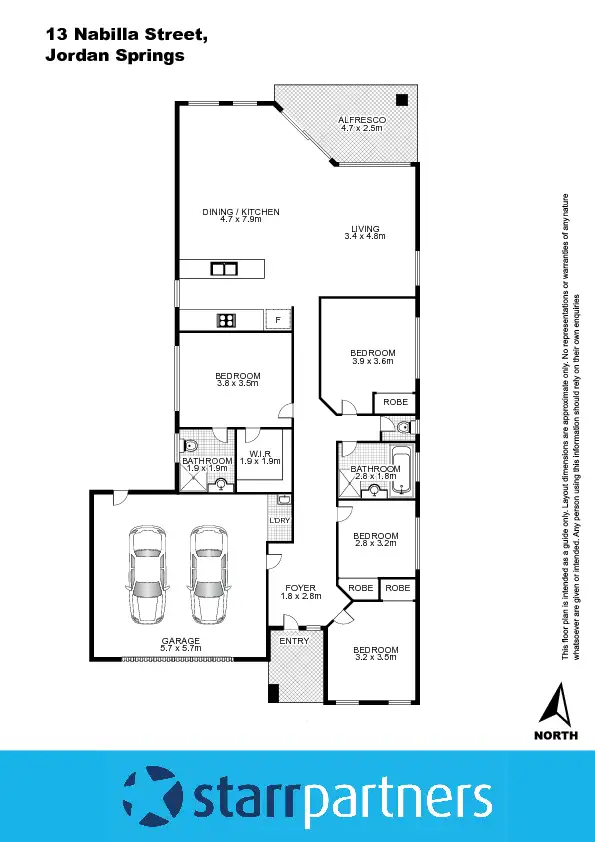 Floorplan of Homely house listing, 13 Nabilla Street, Jordan Springs NSW 2747