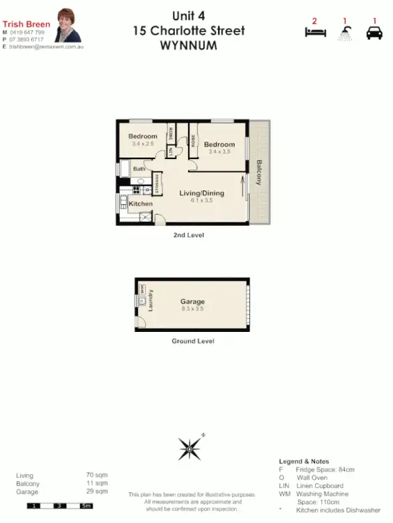 Floorplan of Homely unit listing, 4/15 Charlotte St, Wynnum QLD 4178