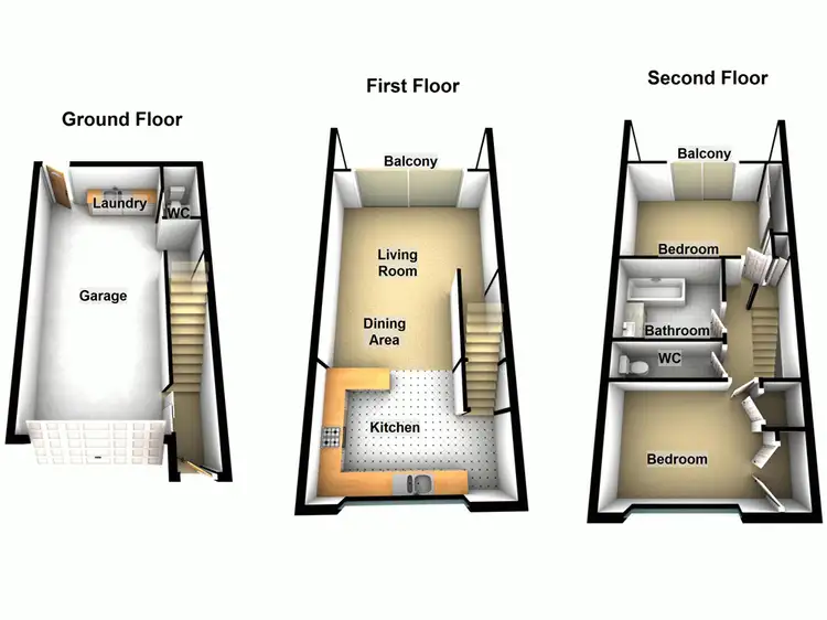 Floorplan of Homely townhouse listing, 2/32 Kuran Street, Chermside QLD 4032