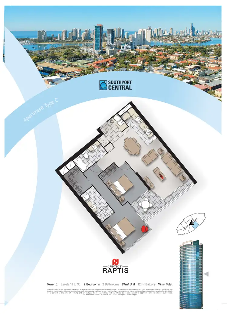 Floorplan of Homely apartment listing, 22403/5 Lawson Street, Southport QLD 4215