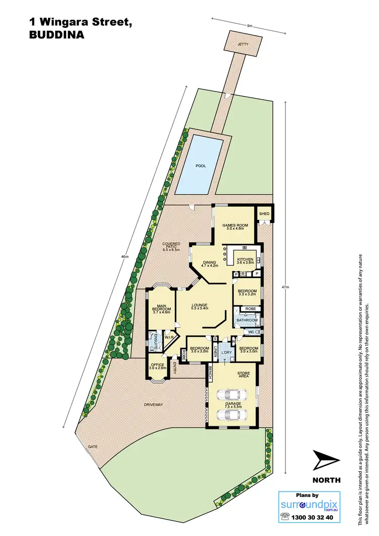 Floorplan of Homely house listing, 1 Wingara Street, Buddina QLD 4575