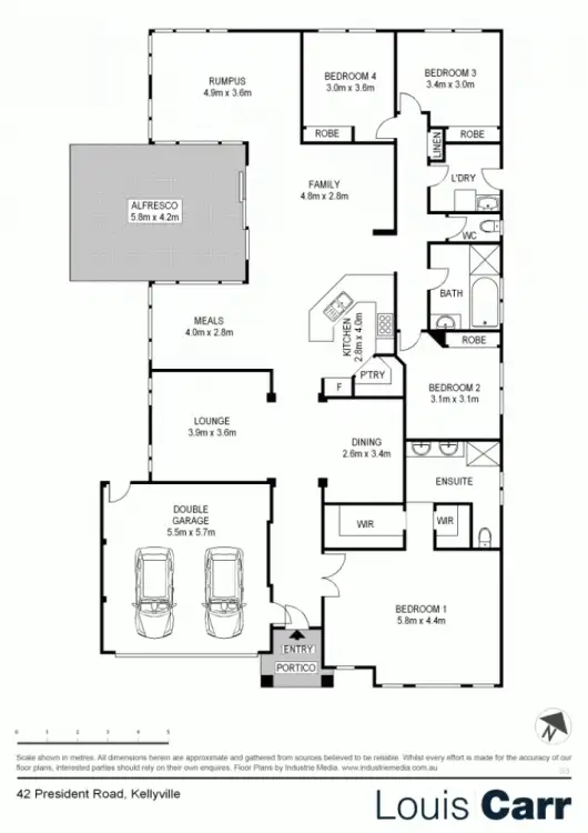 Floorplan of Homely house listing, 42 President Road, Kellyville NSW 2155