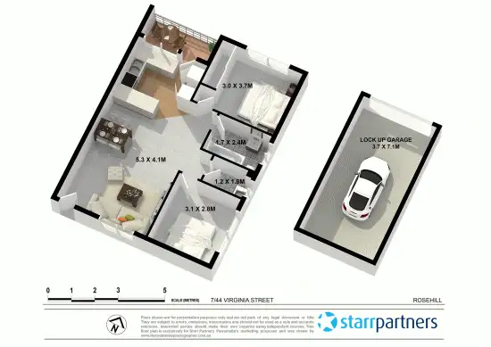 Floorplan of Homely unit listing, 7/44 Virginia Street, Rosehill NSW 2142