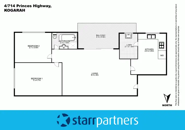 Floorplan of Homely unit listing, 4/714 Princes Highway, Kogarah NSW 2217