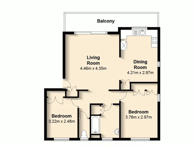 Floorplan of Homely unit listing, 3/58 Amelia Street, Coorparoo QLD 4151