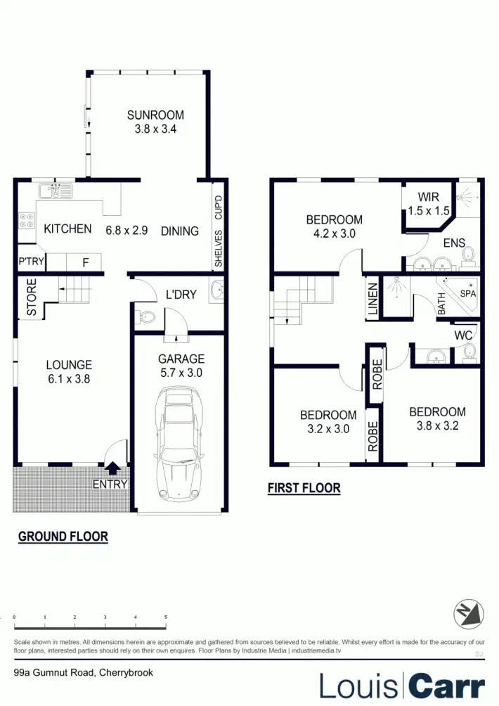 Floorplan of Homely semi-detached listing, 99a Gumnut Road, Cherrybrook NSW 2126