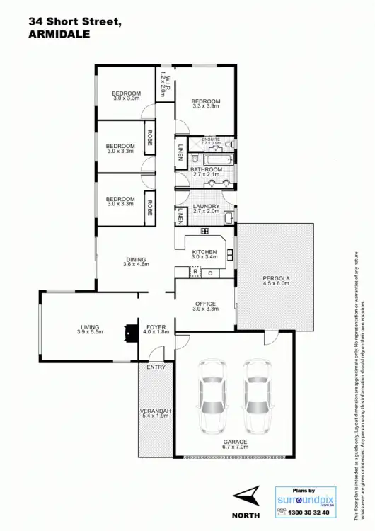 Floorplan of Homely house listing, 34 Short Street, Armidale NSW 2350