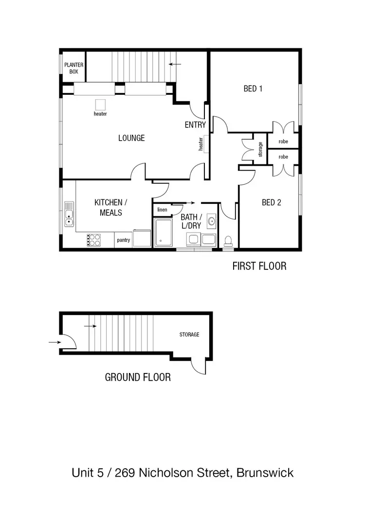 Floorplan of Homely apartment listing, 5/269 Nicholson St, Brunswick East VIC 3057