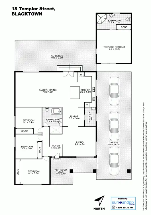 Floorplan of Homely house listing, 18 Templar Street, Blacktown NSW 2148