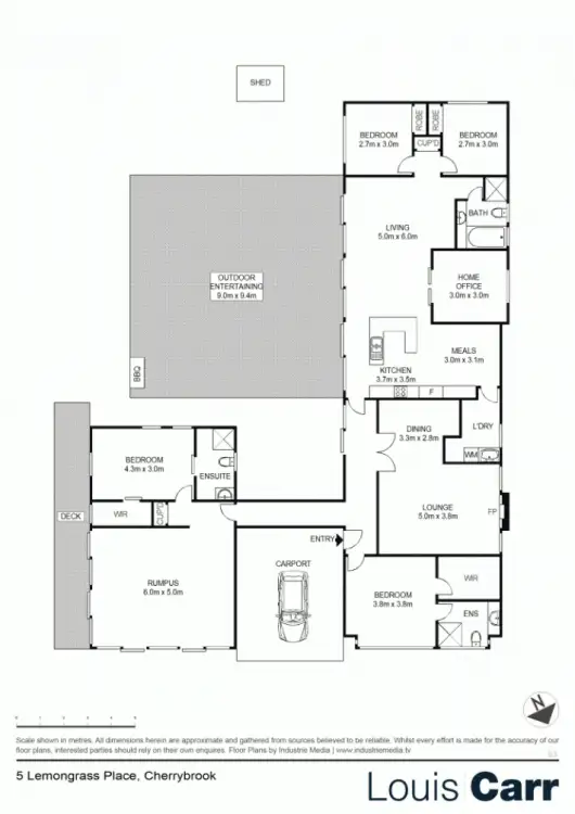 Floorplan of Homely house listing, 5 Lemongrass Place, Cherrybrook NSW 2126