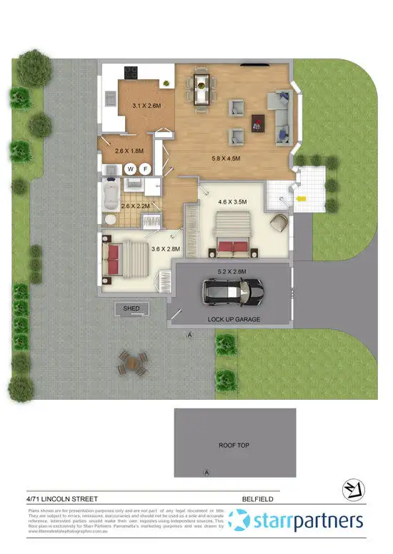Floorplan of Homely villa listing, 4/71 Lincoln Street, Belfield NSW 2191