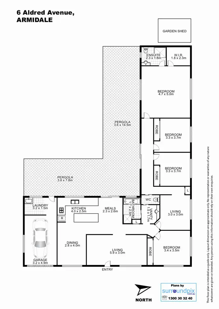 Floorplan of Homely house listing, 6 Aldred Avenue, Armidale NSW 2350