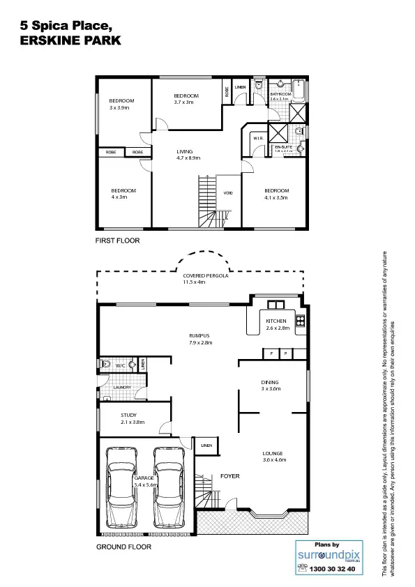 Floorplan of Homely house listing, 5 Spica Place, Erskine Park NSW 2759