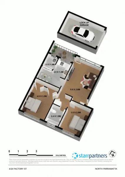 Floorplan of Homely unit listing, 4/24 Factory Street, North Parramatta NSW 2151