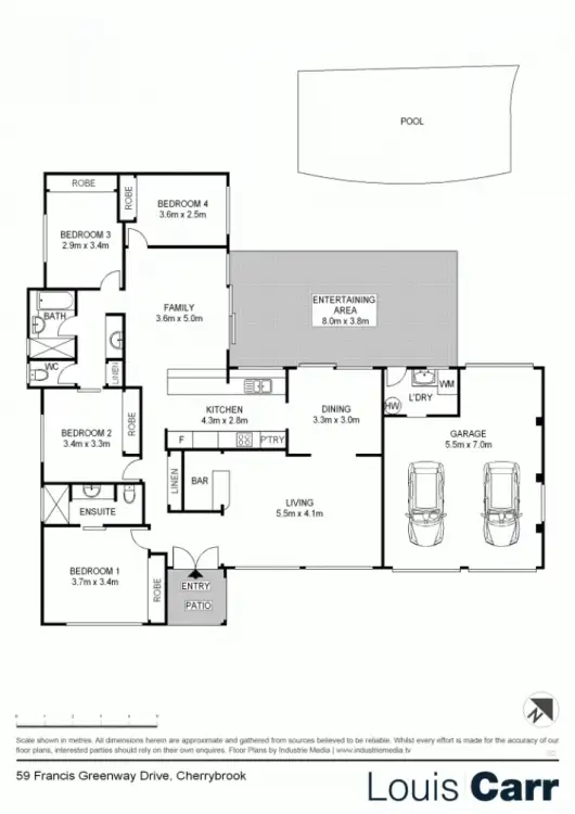 Floorplan of Homely house listing, 59 Francis Greenway Drive, Cherrybrook NSW 2126