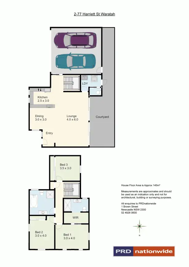 Floorplan of Homely house listing, 2/77 Harriett Street, Waratah NSW 2298