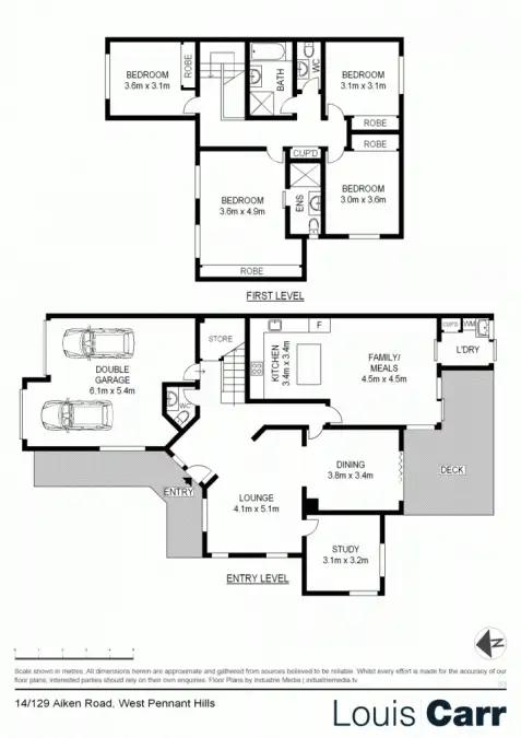 Floorplan of Homely semi-detached listing, 14/129 Aiken Road, West Pennant Hills NSW 2125