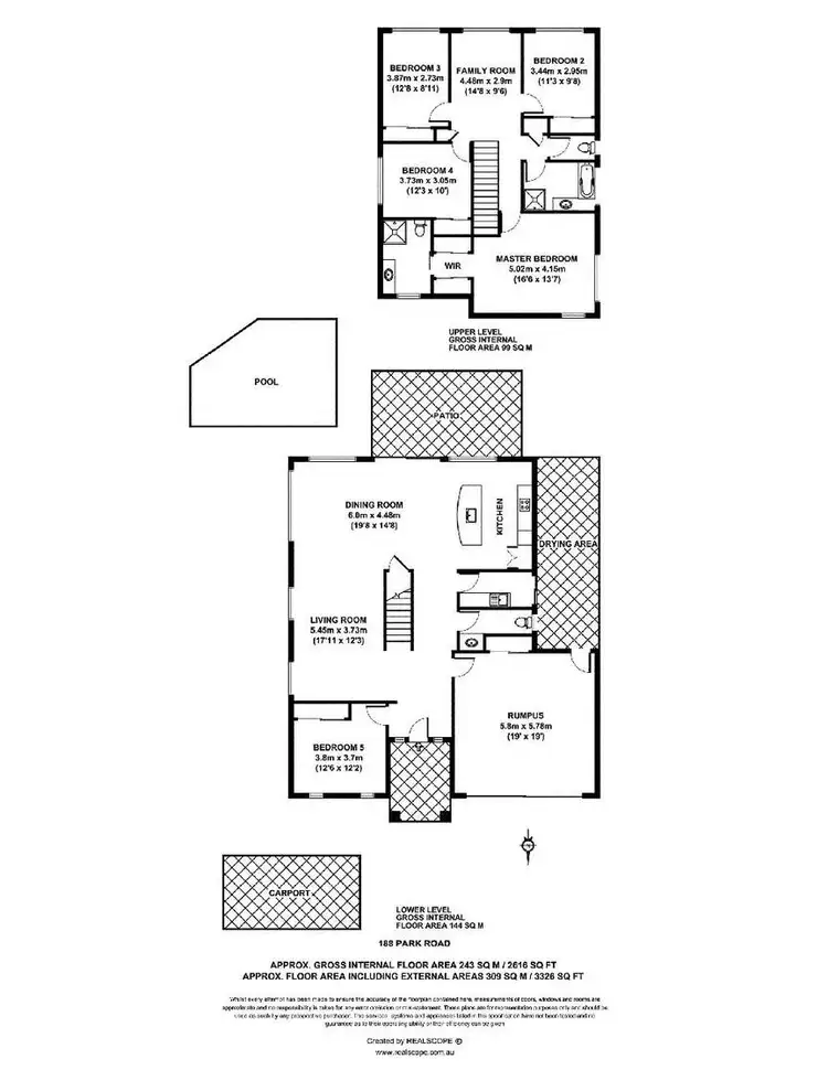 Floorplan of Homely house listing, 188 Park Road, Yeerongpilly QLD 4105