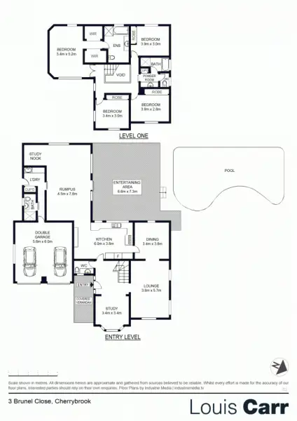 Floorplan of Homely house listing, 3 Brunel Close, Cherrybrook NSW 2126
