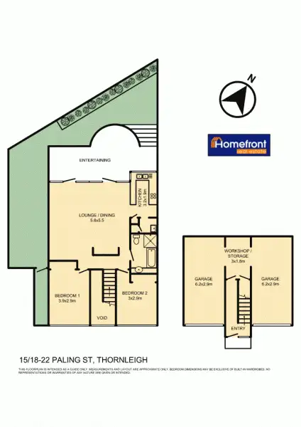 Floorplan of Homely townhouse listing, 15/18-22 Paling St, Thornleigh NSW 2120