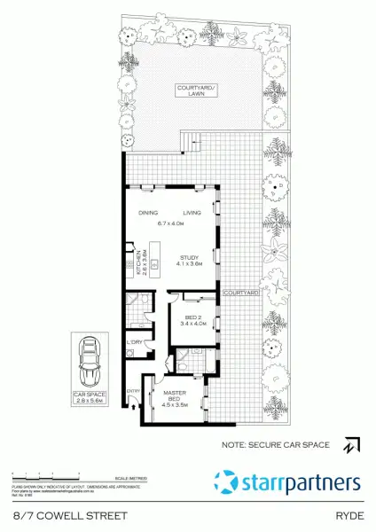 Floorplan of Homely apartment listing, 8/7 Cowell St, Ryde NSW 2112