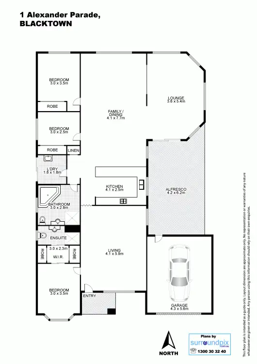 Floorplan of Homely house listing, 1 Alexander Parade, Blacktown NSW 2148