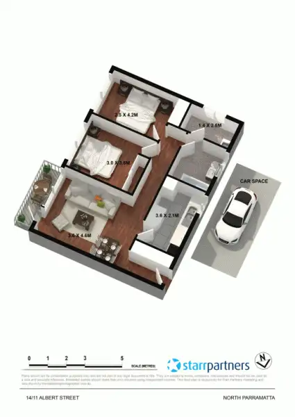 Floorplan of Homely unit listing, 14/11 Albert Street, North Parramatta NSW 2151