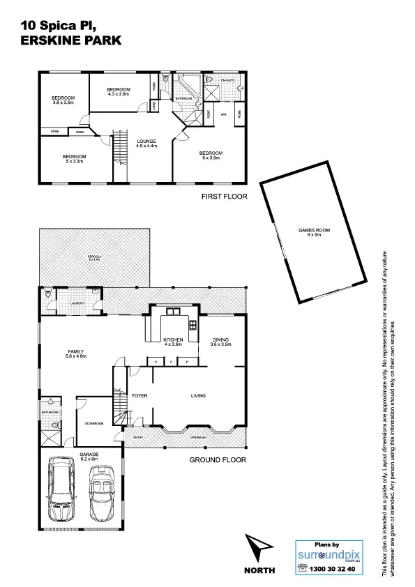 Floorplan of Homely house listing, 10 Spica Place, Erskine Park NSW 2759
