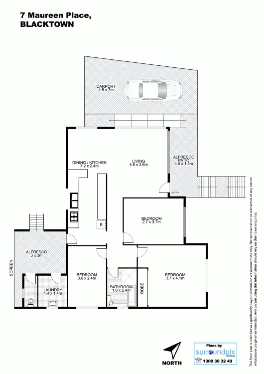 Floorplan of Homely house listing, 7 Maureen Place, Blacktown NSW 2148