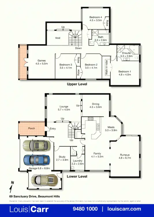 Floorplan of Homely house listing, 69 Sanctuary Drive, Beaumont Hills NSW 2155