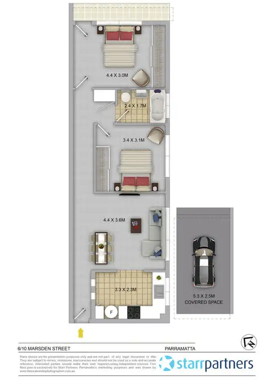 Floorplan of Homely apartment listing, 6/10 Marsden Street, Granville NSW 2142