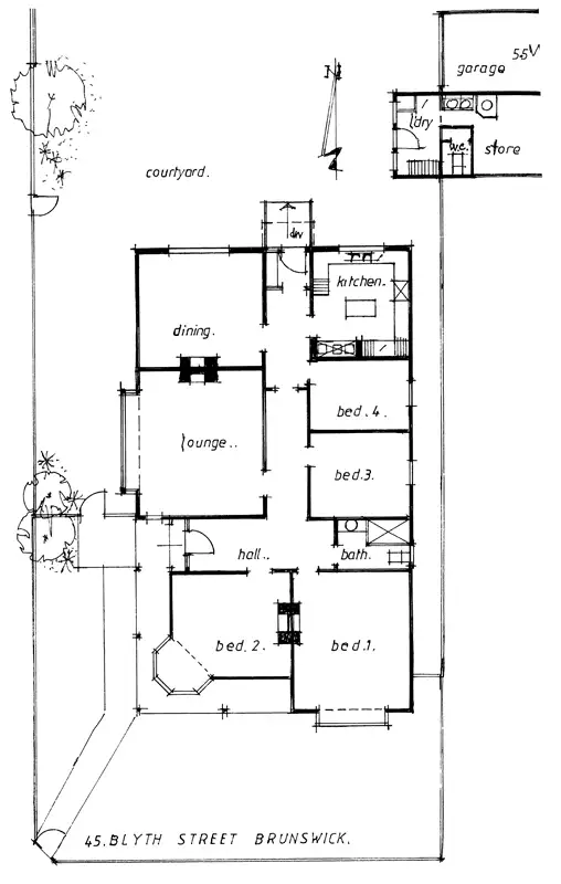 Floorplan of Homely house listing, 45 Blyth st, Brunswick VIC 3056
