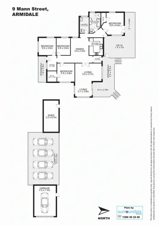 Floorplan of Homely rural property listing, 9-11 Mann street, Armidale NSW 2350