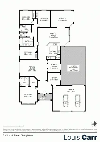 Floorplan of Homely house listing, 6 Millbrook Place, Cherrybrook NSW 2126