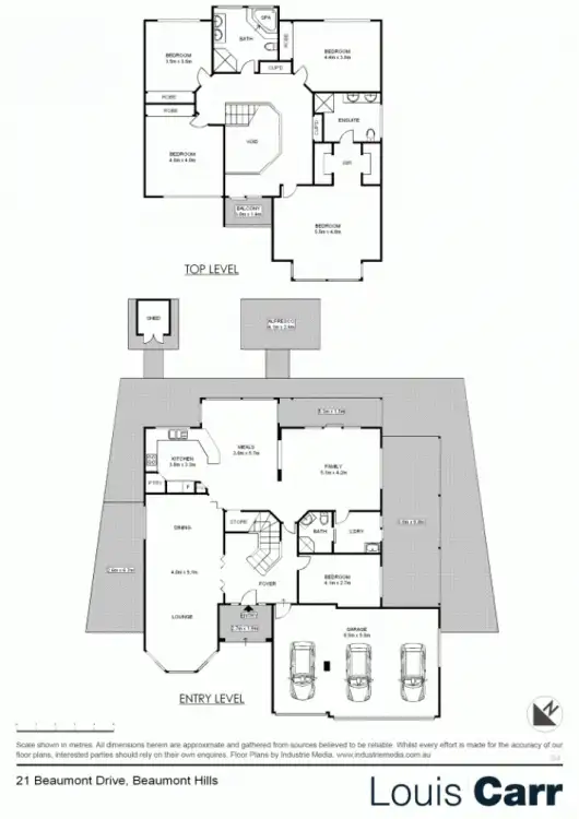 Floorplan of Homely house listing, 21 Beaumont Drive, Beaumont Hills NSW 2155