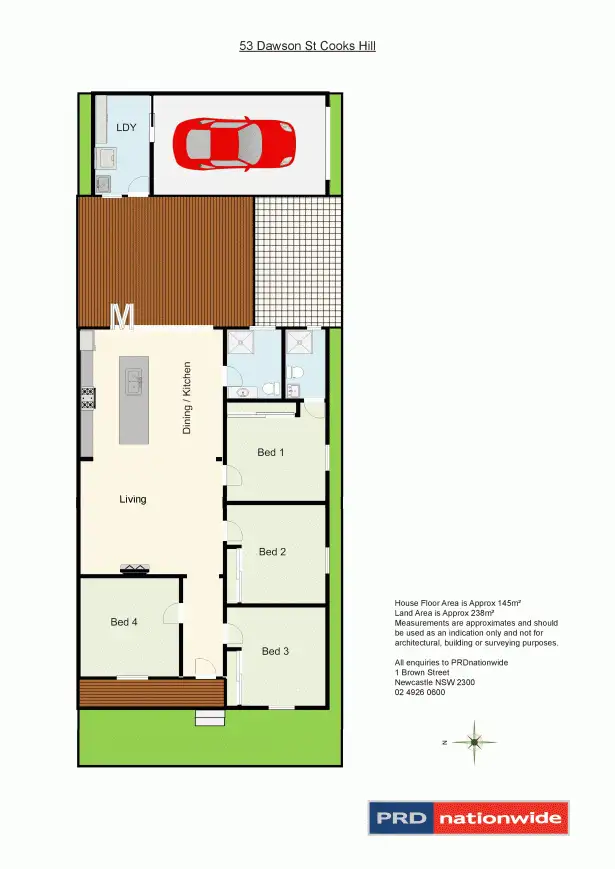 Floorplan of Homely house listing, 53 Dawson Street, Cooks Hill NSW 2300